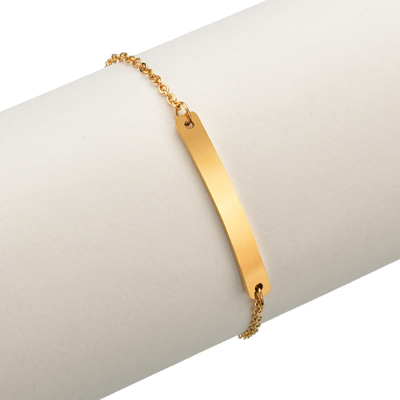 Stainless steel bracelet with geometric design