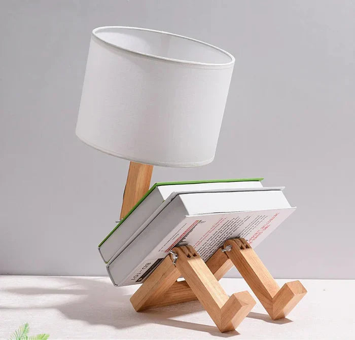 BowLift | Wooden Table Lamp with Book Holder – Modern Design for Your Home