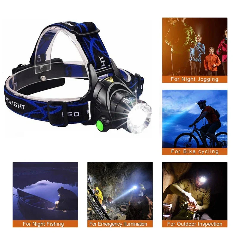 BowLift | Head Torch | Rechargeable Waterproof Zoomable LED Headlamp