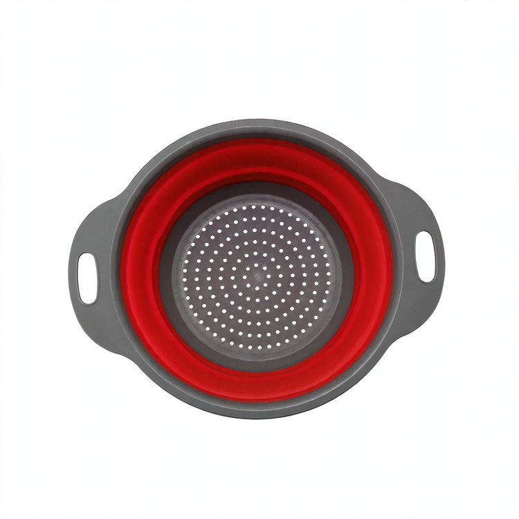 Folding vegetable bowl with strainer