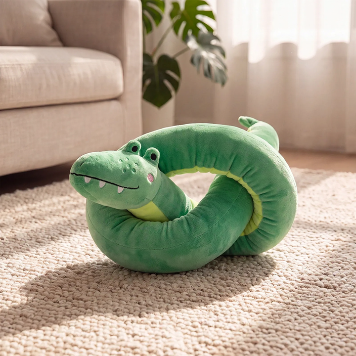 Plush dog toy with rope construction and squeaker