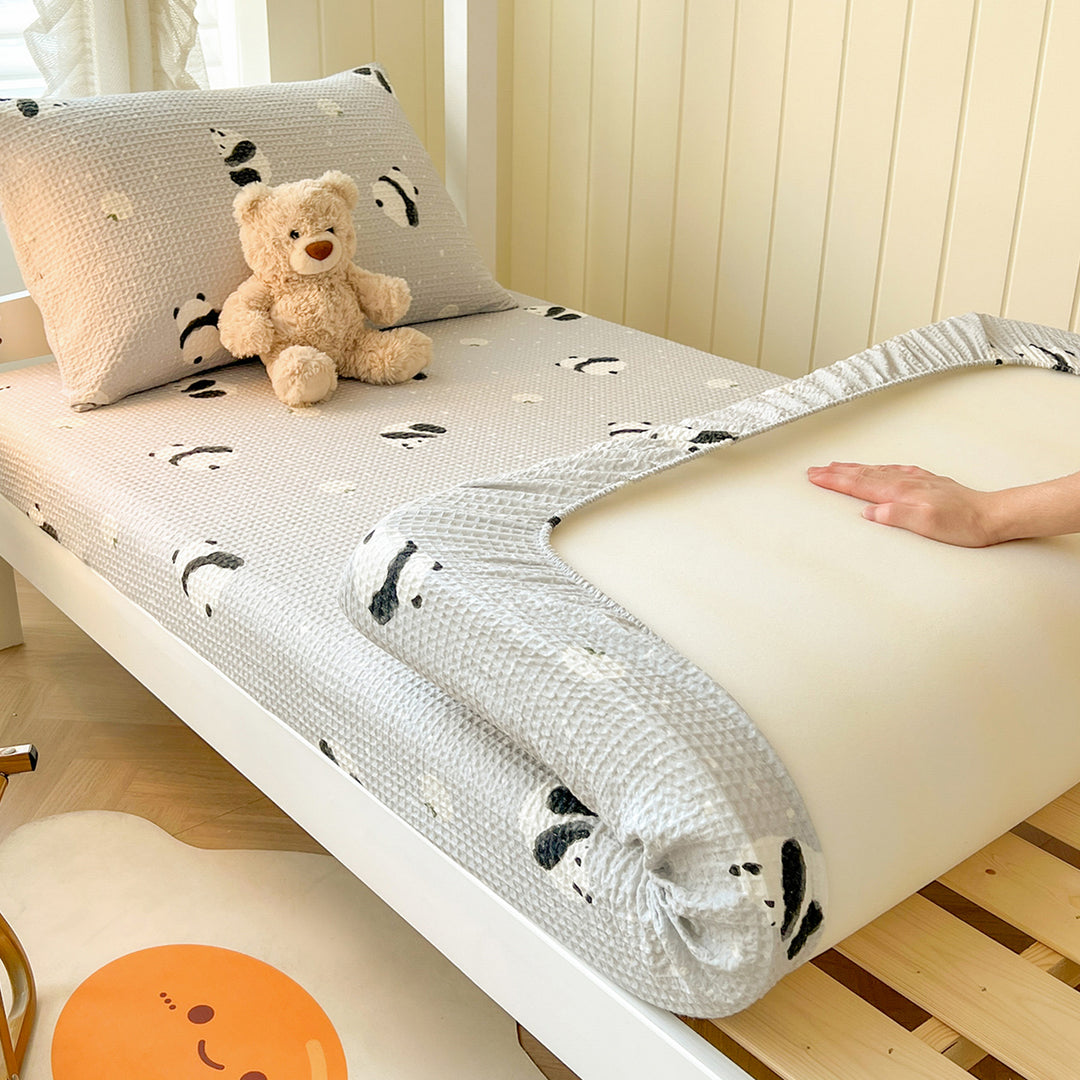 Waffle pique bed sheet, cotton, student size