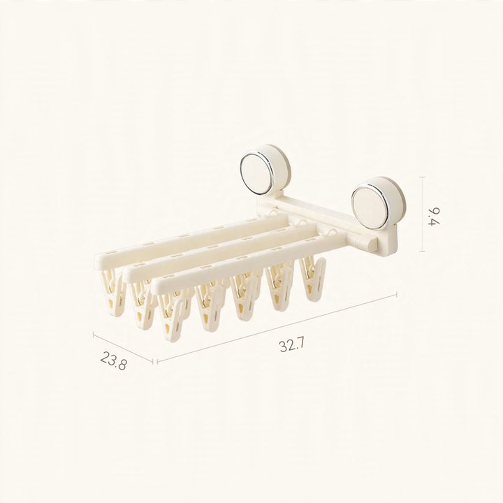 Clothes drying rack with suction cup, foldable, model YM.7002