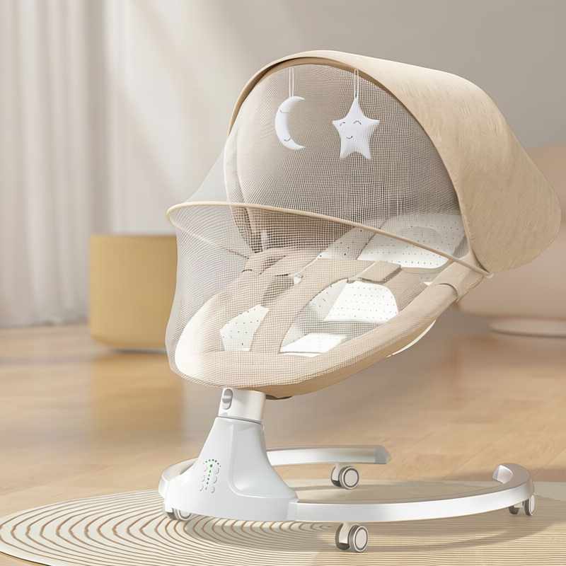 Baby bouncer with music and toys, from birth