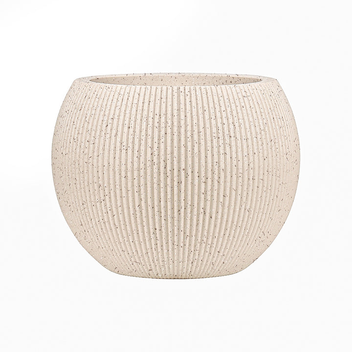 Ceramic flower vase, country house style, woven texture