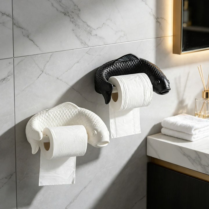Creative fish-shaped paper towel box, wall-mounted