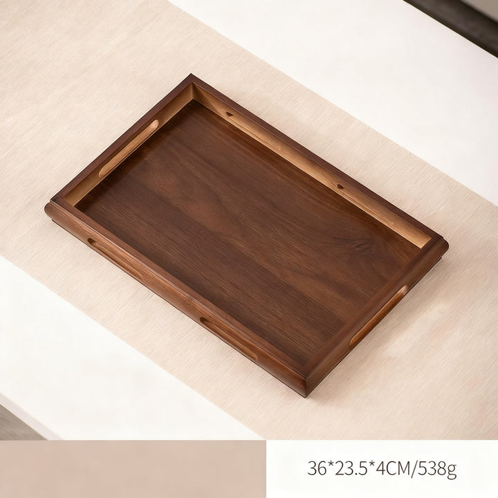 Bamboo serving tray, rectangular