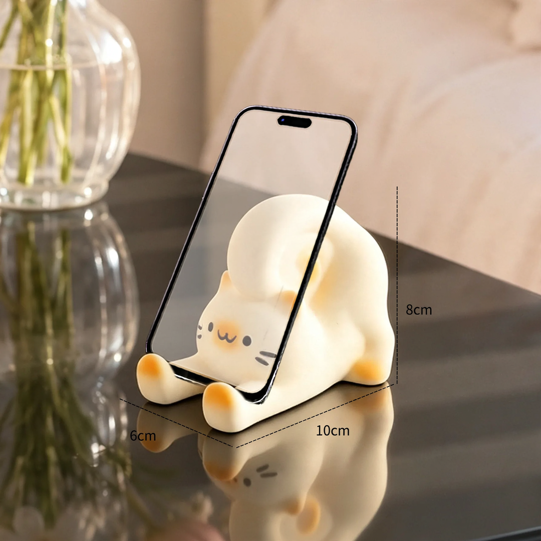 Cute cat phone holder for standing