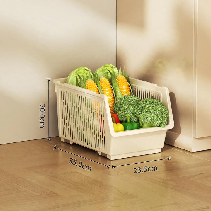 Stackable storage box made of PET, model 26YM.7465