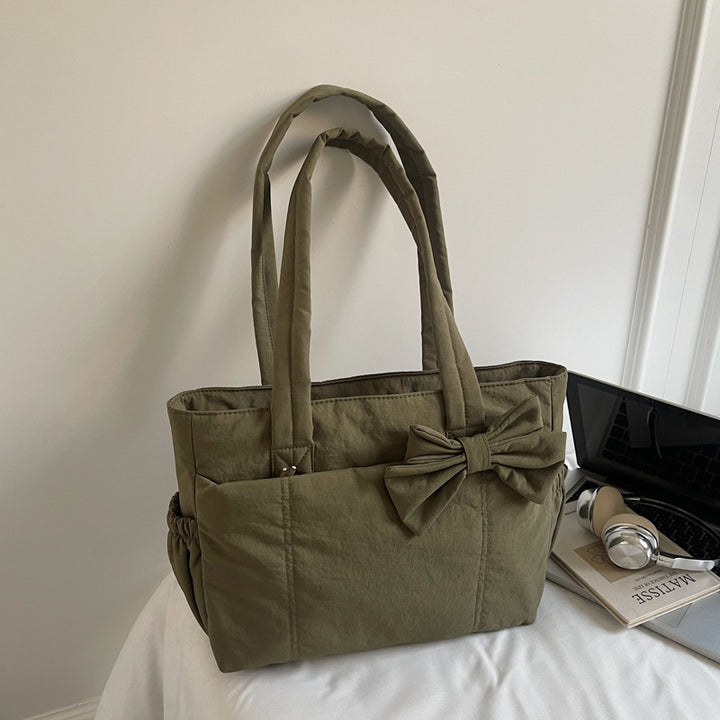 Cotton shoulder bag, tote style