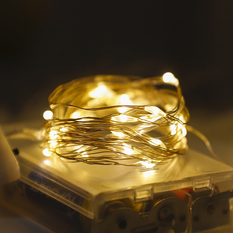 LED string lights, 10 m, 100 lights, USB/battery
