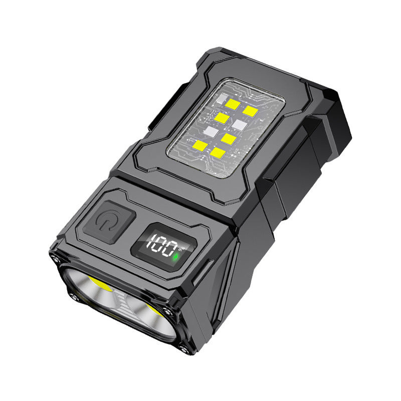 Portable USB flashlight with magnetic holder