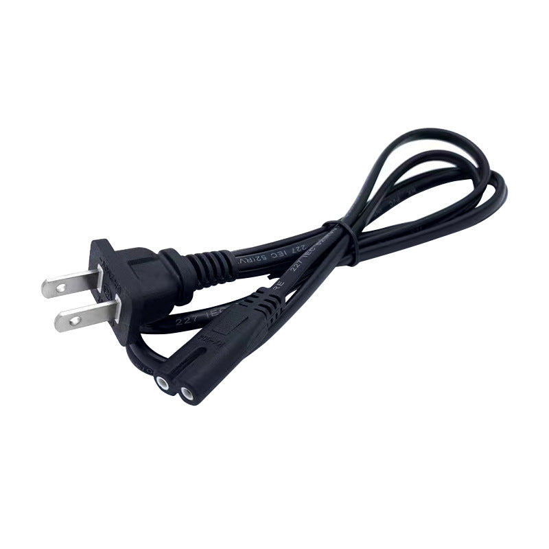 Power cable with flat plug, PVC jacket