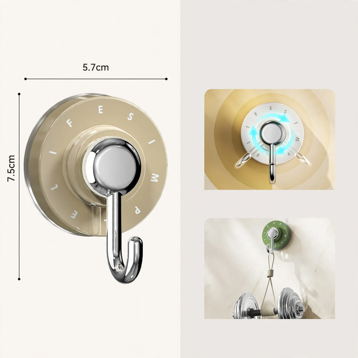 Suction cup hooks, set of 4, plastic