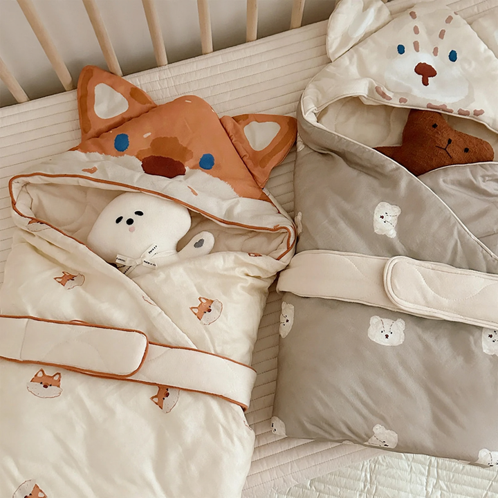 Baby wrap cloth made of cotton fabric, 90×90 cm