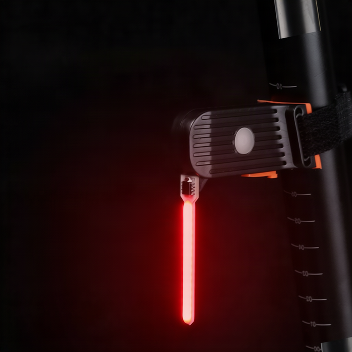 Bicycle rear light with flowing light effect, USB-C