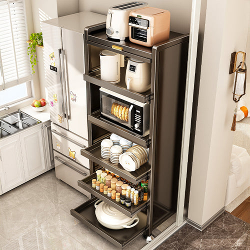 Narrow kitchen stand shelf, movable or fixed