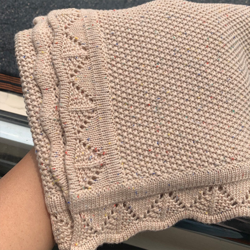 Cotton knitted blanket, 80×100 cm