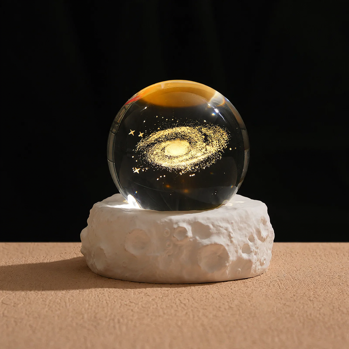 Glowing crystal ball with LED stand