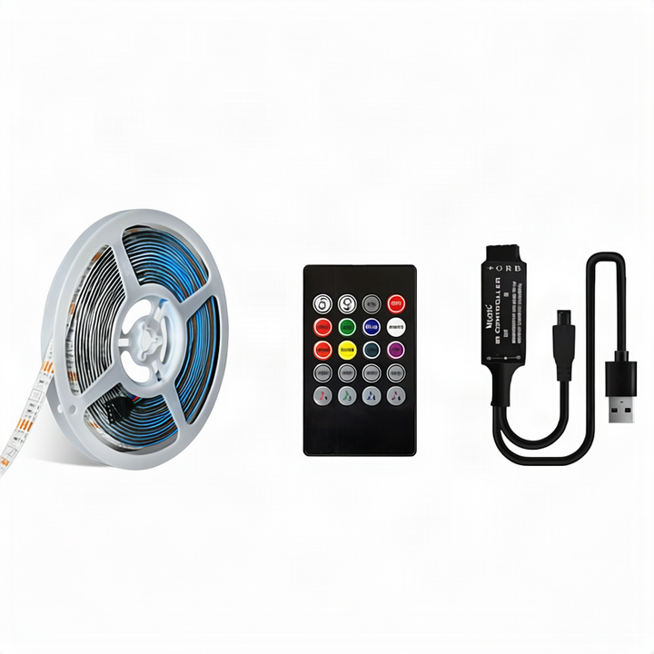 RGB LED strip 5050, controllable via app and remote control