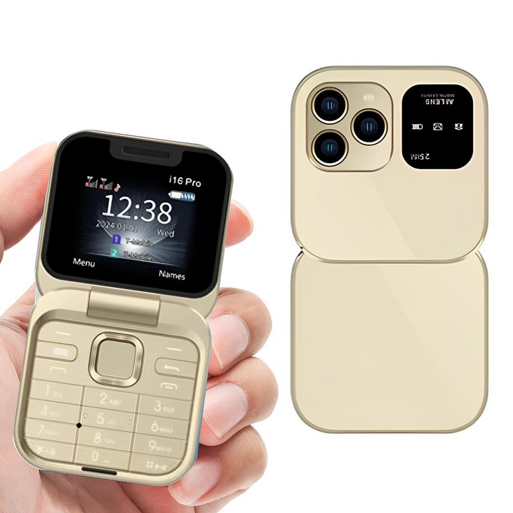 Foldable Dual-SIM Phone with 1.77-Inch HD Screen and TF Card Slot