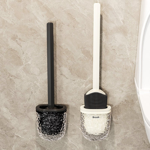 Silicone toilet brush, wall-mounted