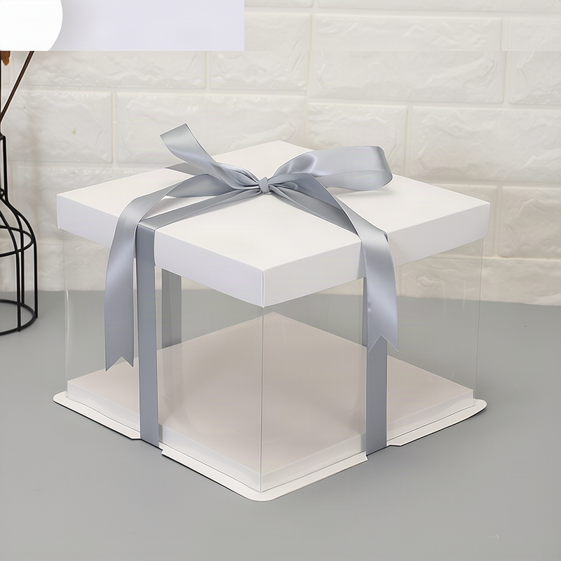 Transparent cake boxes, various sizes