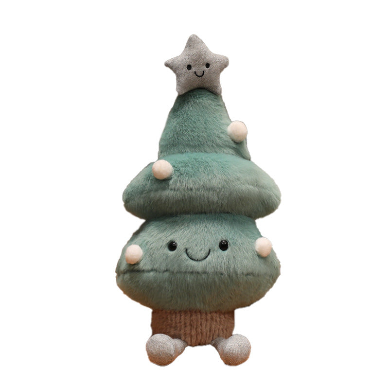 Christmas plush toys, Christmas tree, and snowflake