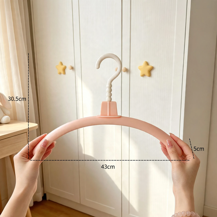 Cat clothes hanger, curved, non-slip