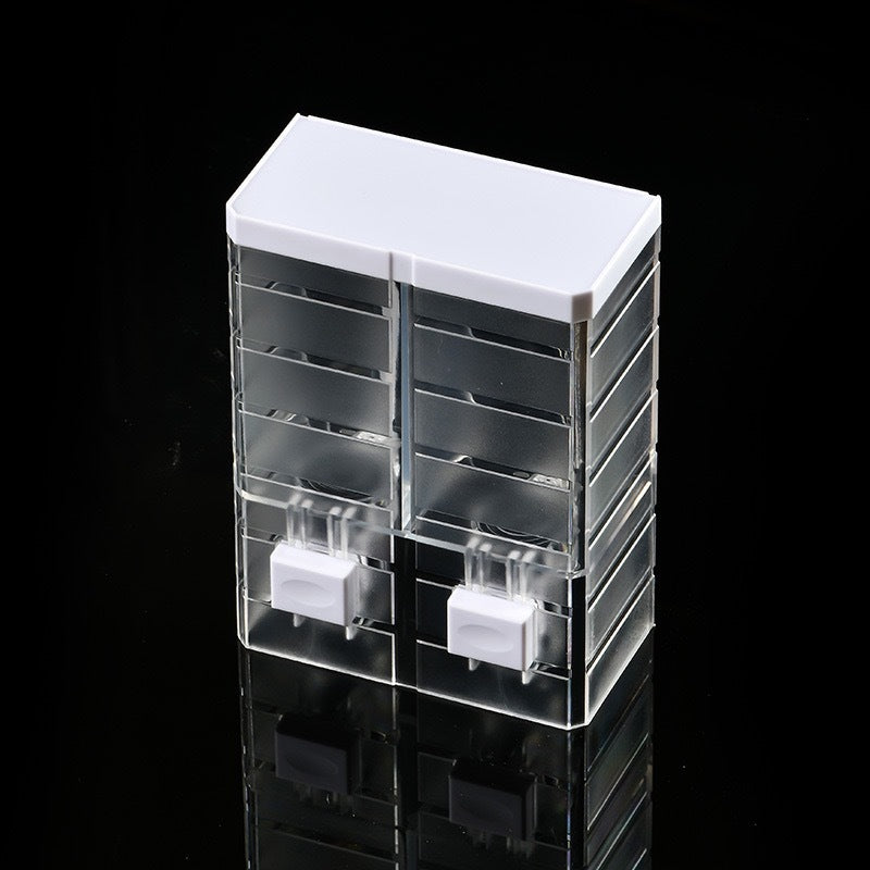 Wall-mounted soap dispenser, plastic