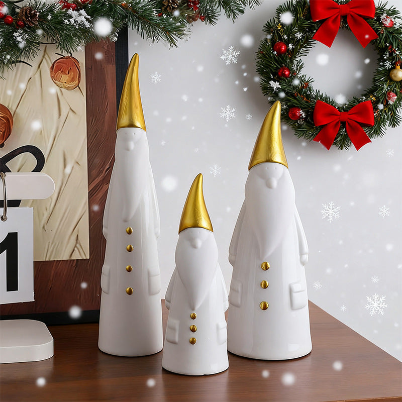 Santa Claus figures set, 3-piece combination
