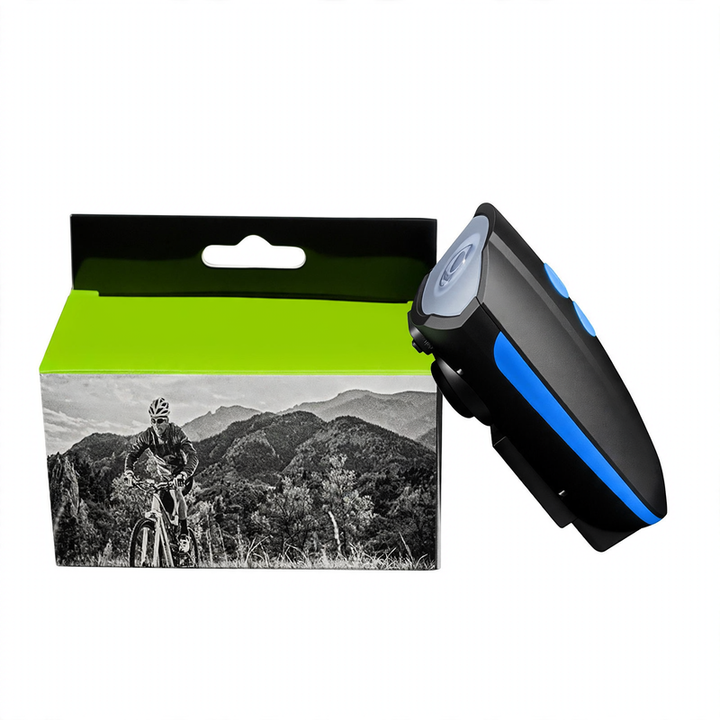 Bicycle front light with horn and charging function