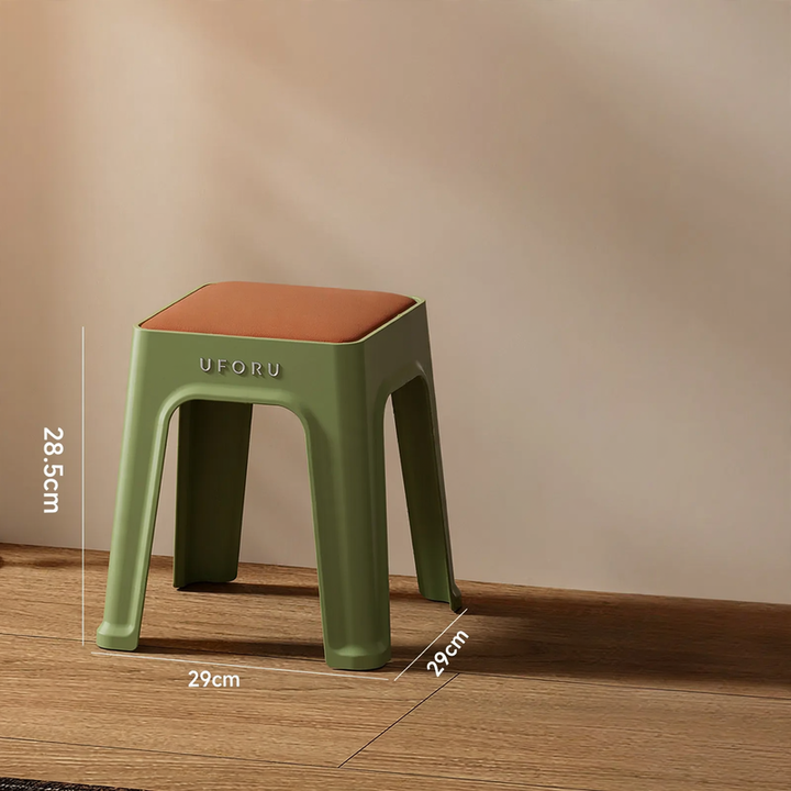 Plastic stool with padding, stackable, DA1408