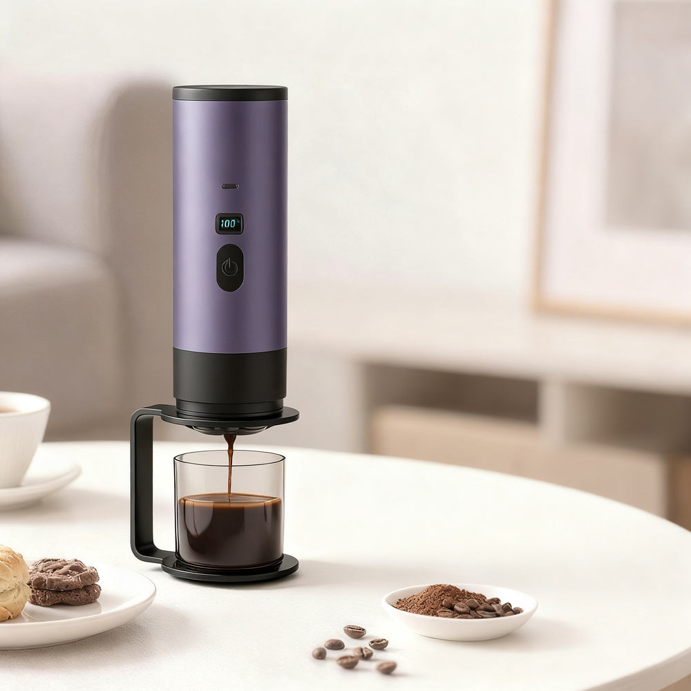 Portable espresso coffee machine with battery, 0.5 L
