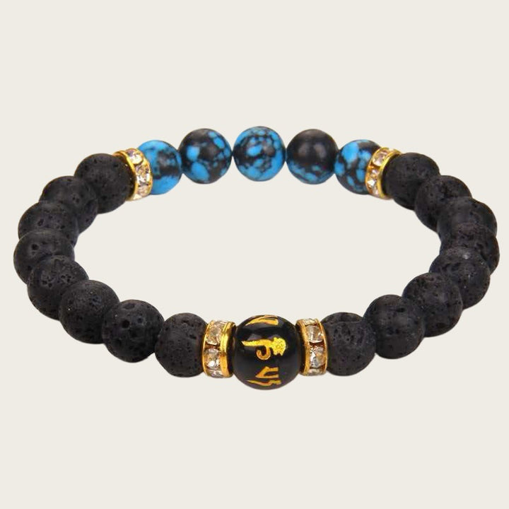 Beaded bracelet made of natural stones