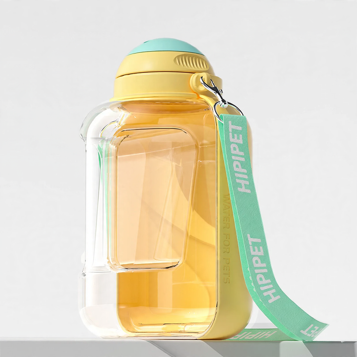 Pet drinking bottle, portable, plastic