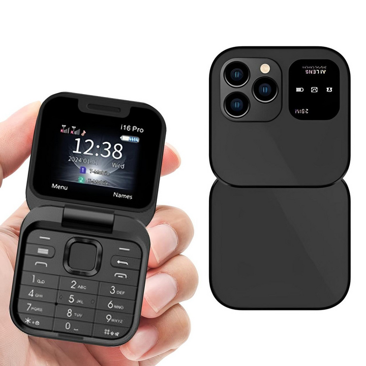 Foldable Dual-SIM Phone with 1.77-Inch HD Screen and TF Card Slot