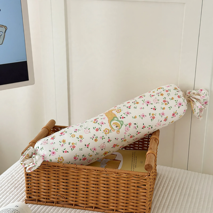 Cotton baby side sleeper pillow, cylindrical