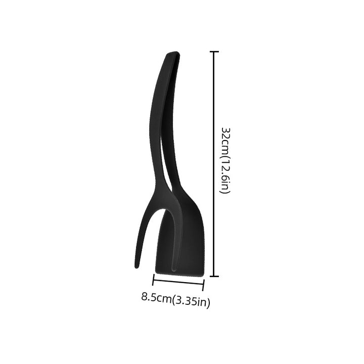 2-in-1 spatula and food tongs, non-stick