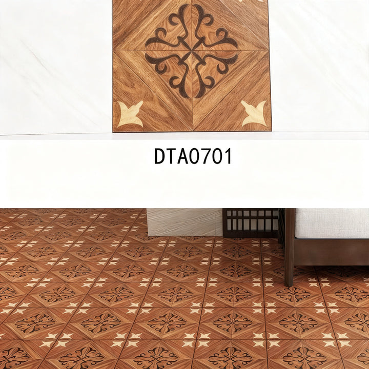 Self-adhesive PVC flooring with tile appearance