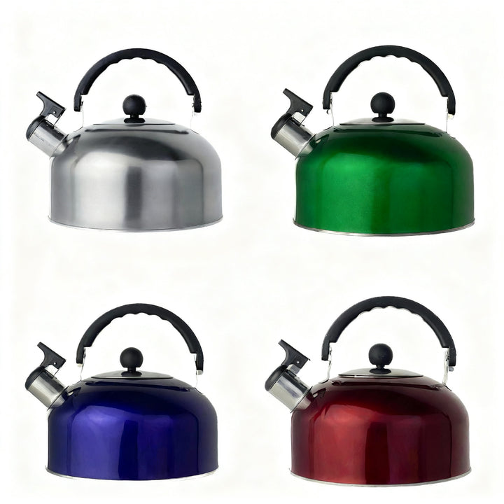 Stainless Steel Kettle with Whistle, 3–4 L