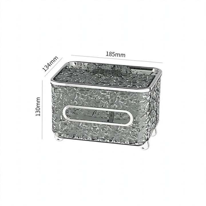 Plastic table tray for tissues and remote control