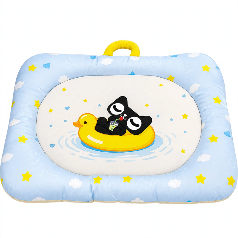 Pet bed with carrying handle, waterproof, warming