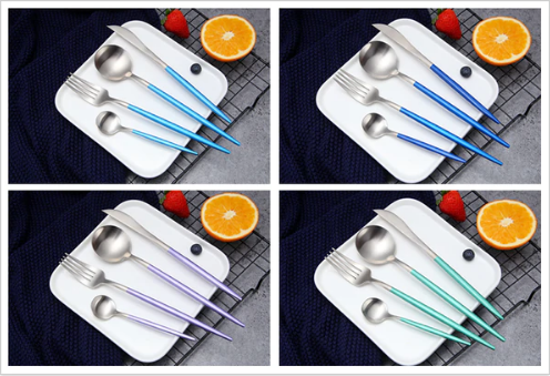BowLift | LUXURIOUS STAINLESS STEEL 24-PIECE GOLD-SILVER CUTLERY SET