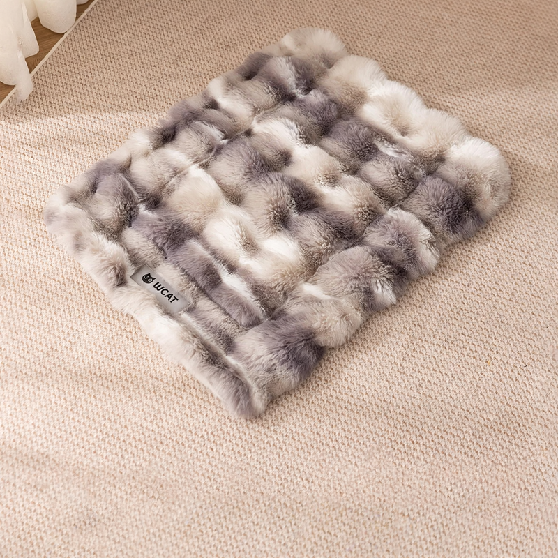 Pet wool blanket, check pattern, double-sided, sizes XS–2XL