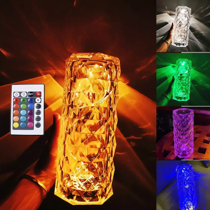 LED crystal light with color change and remote control