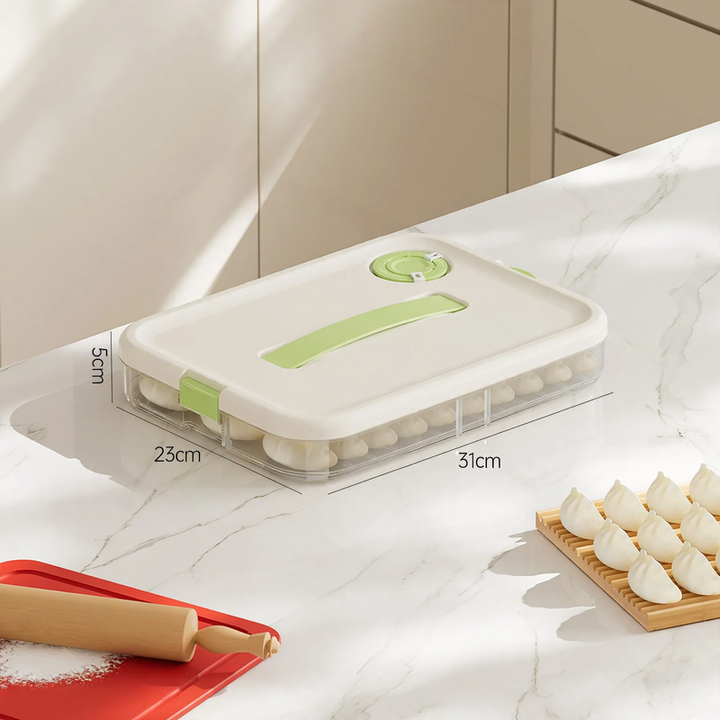 Large storage box for frozen dumplings