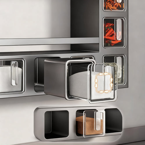Wall-mounted spice rack, carbon steel