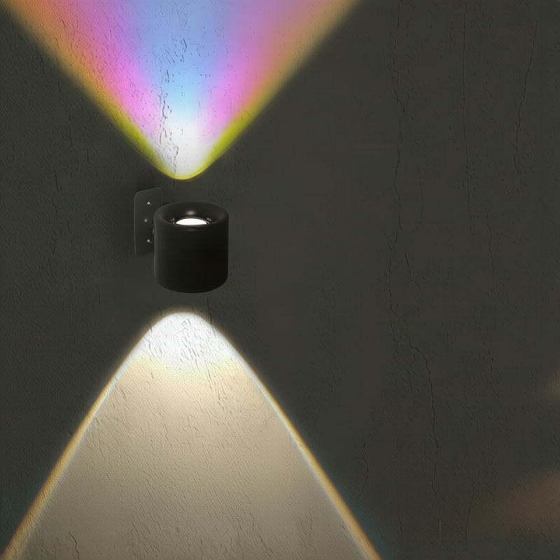 LED wall lamp with remote control and color selection