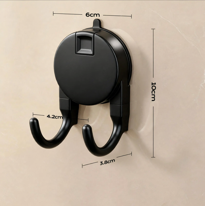 Suction cup hooks, set of 4, plastic